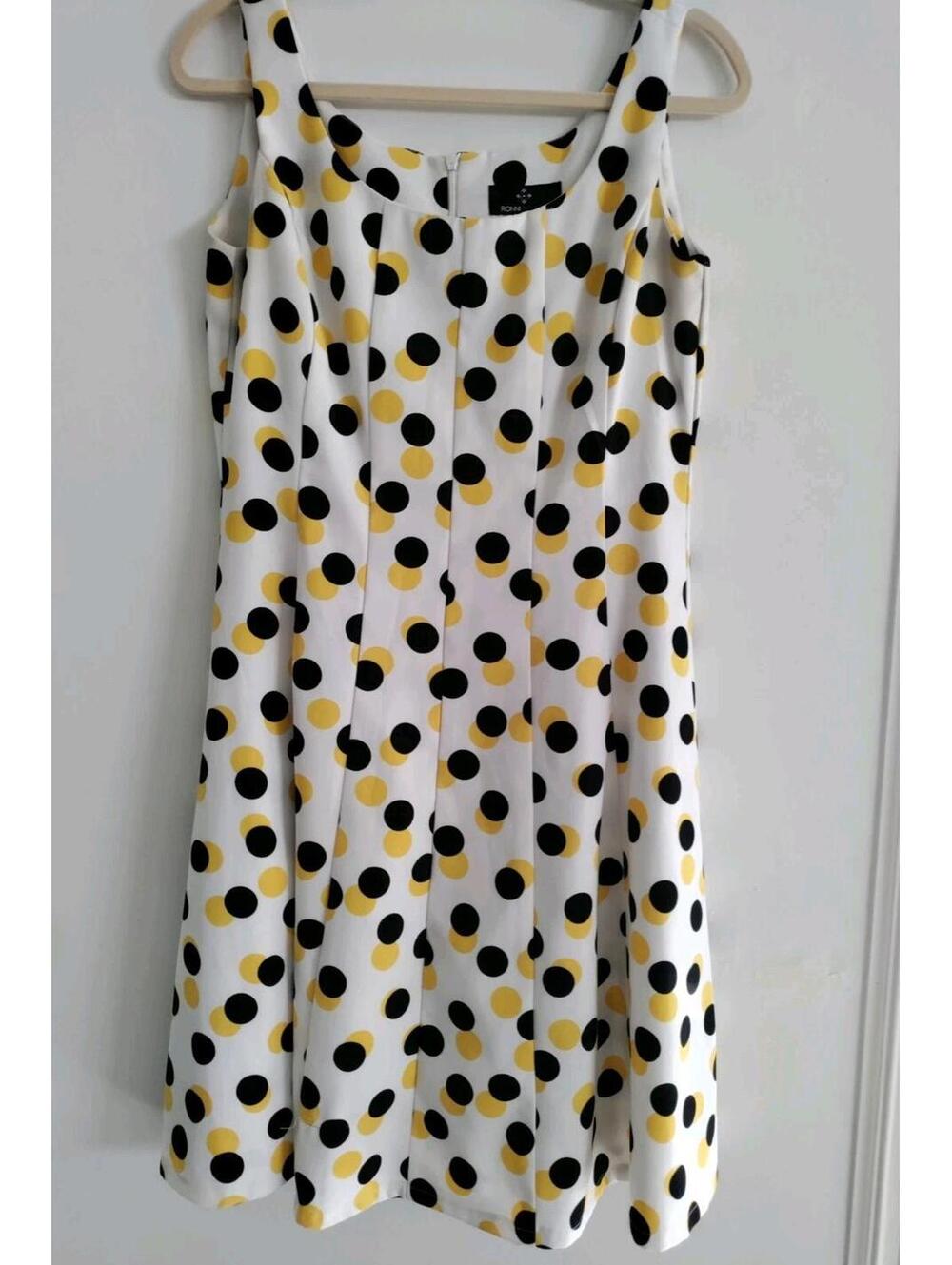 Ronni Nicole white black yelll0w spring sleeveless Dress Size 6